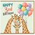3rd Birthday Card for Child, Cute Giraffe Birthday Card