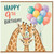 9th Birthday Card for Giraffe Lover, Cute Happy Birthday Card
