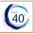 40th Birthday Card Happy 40th Abstract Brushstroke Design