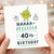 40th Birthday Card, Funny Haaa - Peeeee Birthday Card