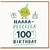 100th Birthday Card, Cute Happy 100th Birthday Card