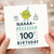 100th Birthday Card, Cute Happy 100th Birthday Card