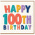 100th Birthday Card, Happy 100th Birthday Card