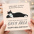 40th Birthday Card, Funny Black and White Cat Grey Area Birthday Card