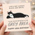 60th Birthday Card Funny Black and White Cat Grey Area