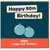 50th Birthday Card Funny Happy 50th Birthday Saggy - Ball Territory Card