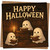 Happy Halloween Ghosts in Library Card - Cute Bookish Spooky Greeting - 145mm x 145mm Square -, Includes Kraft Envelope