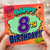 8th Birthday Card, Comic Book Happy Birthday Card