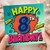 8th Birthday Card, Comic Style Happy 8th Birthday Card