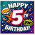 5th Birthday Card, Comic Book Style Birthday Card