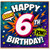 6th Birthday Card, Comic Book Style Happy 6th Birthday Card