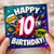 10th Birthday Card, Comic Style Happy Birthday Card