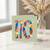70th Birthday Card, Colourful Retro Geometric Design