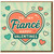 To My Fiancé Valentine's Day Card - Cute Heart Design - Romantic Love Card for Fiancé - Hearts Illustration - Includes Envelope
