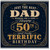 50th Birthday Card for Dad, Just the Best Dad Terrific Birthday Card
