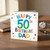 50th Birthday Card for Dad, Colourful Happy Birthday Design