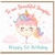 Daughter 1st Birthday Card, Cute Unicorn Balloon Happy 1st Birthday Card