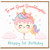 Great Granddaughter 1st Birthday Card, Cute Unicorn Balloon Birthday Card