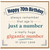 70th Birthday Card, Funny Happy 70th Birthday Card, Age Is Just a Number Humorous Birthday Card