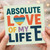 Absolute Love of My Life Card - Rainbow Heart Romantic Anniversary & Valentine’s Day Card, Colourful Typography, Blank Inside - For Partner, Husband, Wife, Boyfriend or Girlfriend