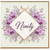 90th Birthday Card, Elegant Floral Ninety Card