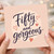 50th Birthday Card Fifty and Gorgeous