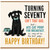 70th Birthday Card Funny Dog Lover Happy Birthday Card