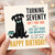70th Birthday Card Funny Dog Lover Happy Birthday Card