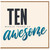 10th Anniversary Card, Ten Whole Years of Awesome Card