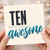 10th Anniversary Card, Ten Whole Years of Awesome Card