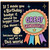 Great Granddaughter Birthday Card, Out of This World Moon and Badge Design