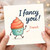I Fancy You' French Fancy Cupcake Pun Card - Cute Romantic Valentine's & Anniversary Greeting for Partner, Boyfriend, Girlfriend, Husband or Wife