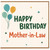 Mother - in - Law Happy Birthday Card