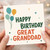 Great Granddad Birthday Card, Great Granddad Happy Birthday Card with Balloons