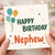 Nephew Birthday Card, Happy Birthday Nephew Balloon Design