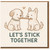 Let's Stick Together Cute Puppy Dogs Greeting Card - Love, Anniversary or Friendship Encouragement Card - Adorable Supportive Design