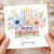 Granny Birthday Card, Happy Birthday Floral Candle Card