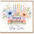 Step Sister Birthday Card, Floral Happy Birthday Card
