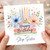 Step Sister Birthday Card, Floral Happy Birthday Card
