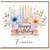 Fiancee Birthday Card, Happy Birthday Floral Candle Card
