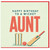Aunt Birthday Card, Happy Birthday to a Wicket Cricket Card