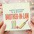 Brother - in - Law Birthday Card, Cricket Wicket Birthday Card