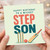 Step Son Birthday Card, Cricket Themed Happy Birthday Card