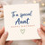 Aunt Birthday Card, To a Special Aunt Happy Birthday Card