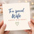 Wife Birthday Card, To a Special Wife Happy Birthday Card