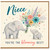 Niece Card, You're the Blooming Best Elephant Floral Card