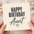 Aunt Birthday Card, Happy Birthday Aunt Card