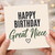 Great Niece Birthday Card, Happy Birthday Card for Great Niece