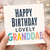 Granddad Birthday Card, Happy Birthday Lovely Grandad Card