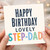 Step - Dad Birthday Card, Happy Birthday Lovely Step - Dad